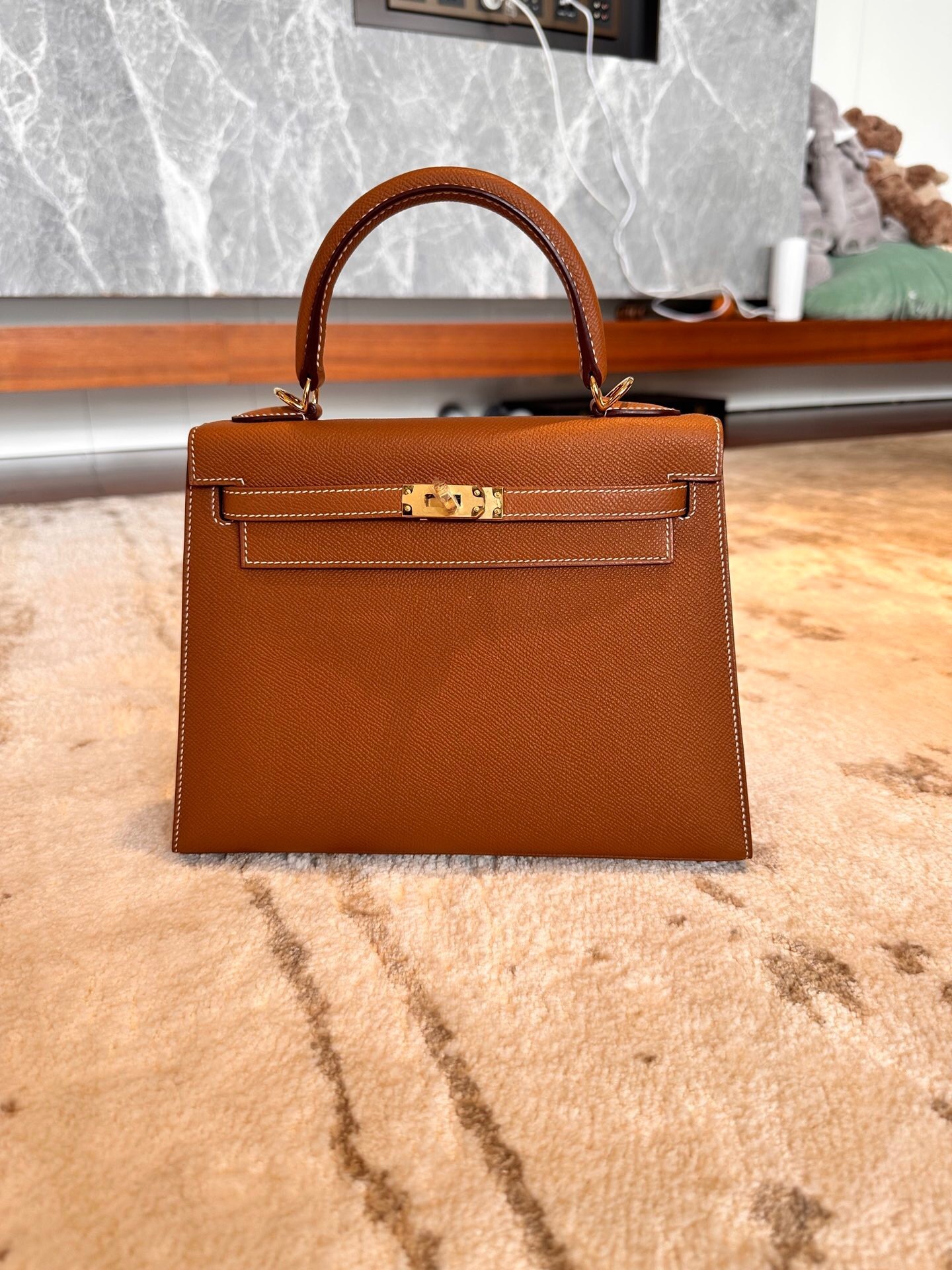 Hermes Kelly bag brown