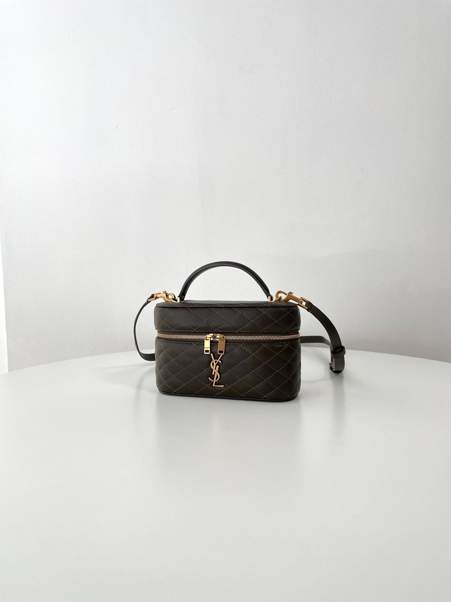 Saint Laurent Gaby vanity bag in quilted lambskin leather