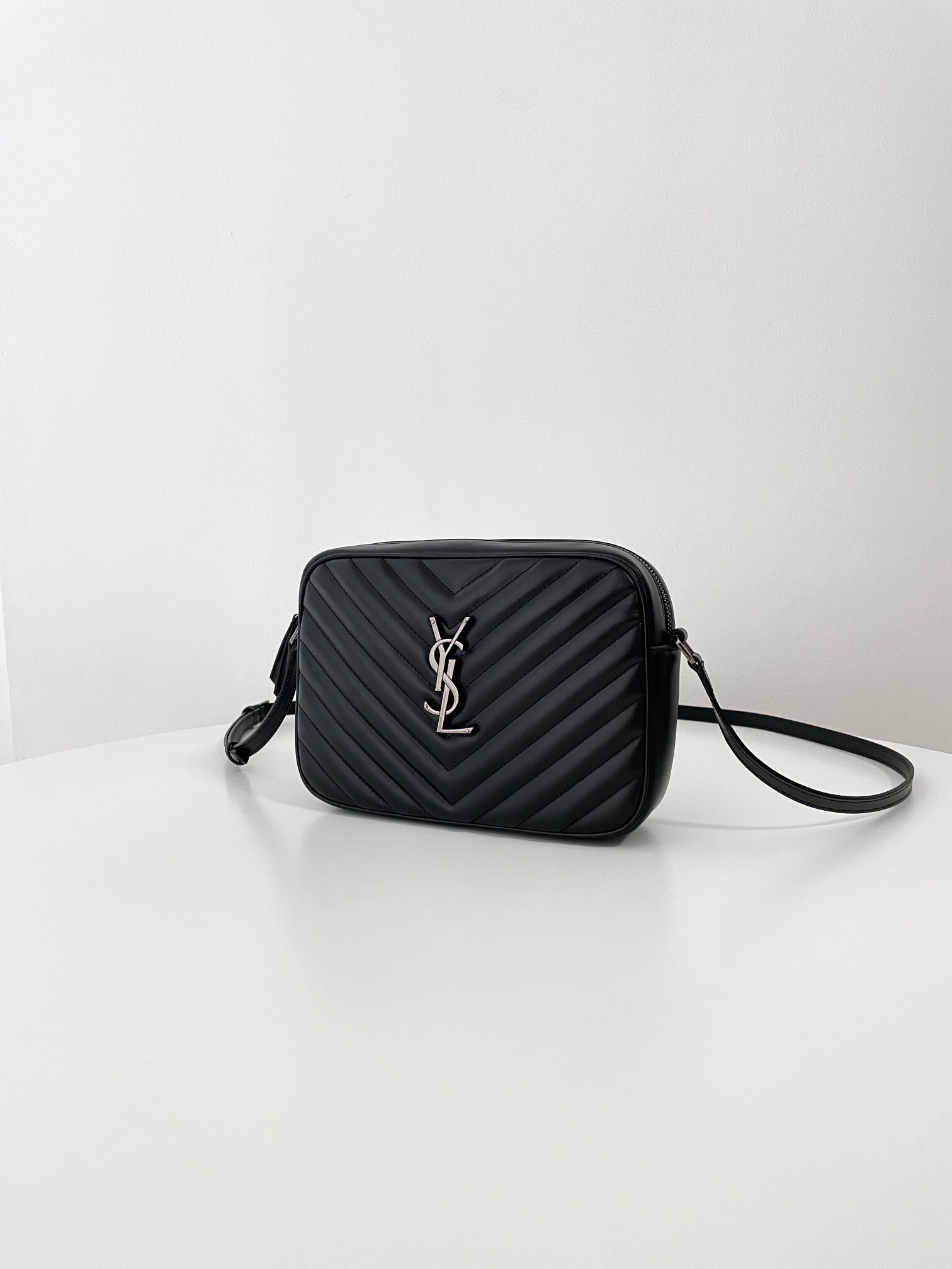 Saint Laurent Lou Camera Bag in quilted leather YSL logo and a tassel