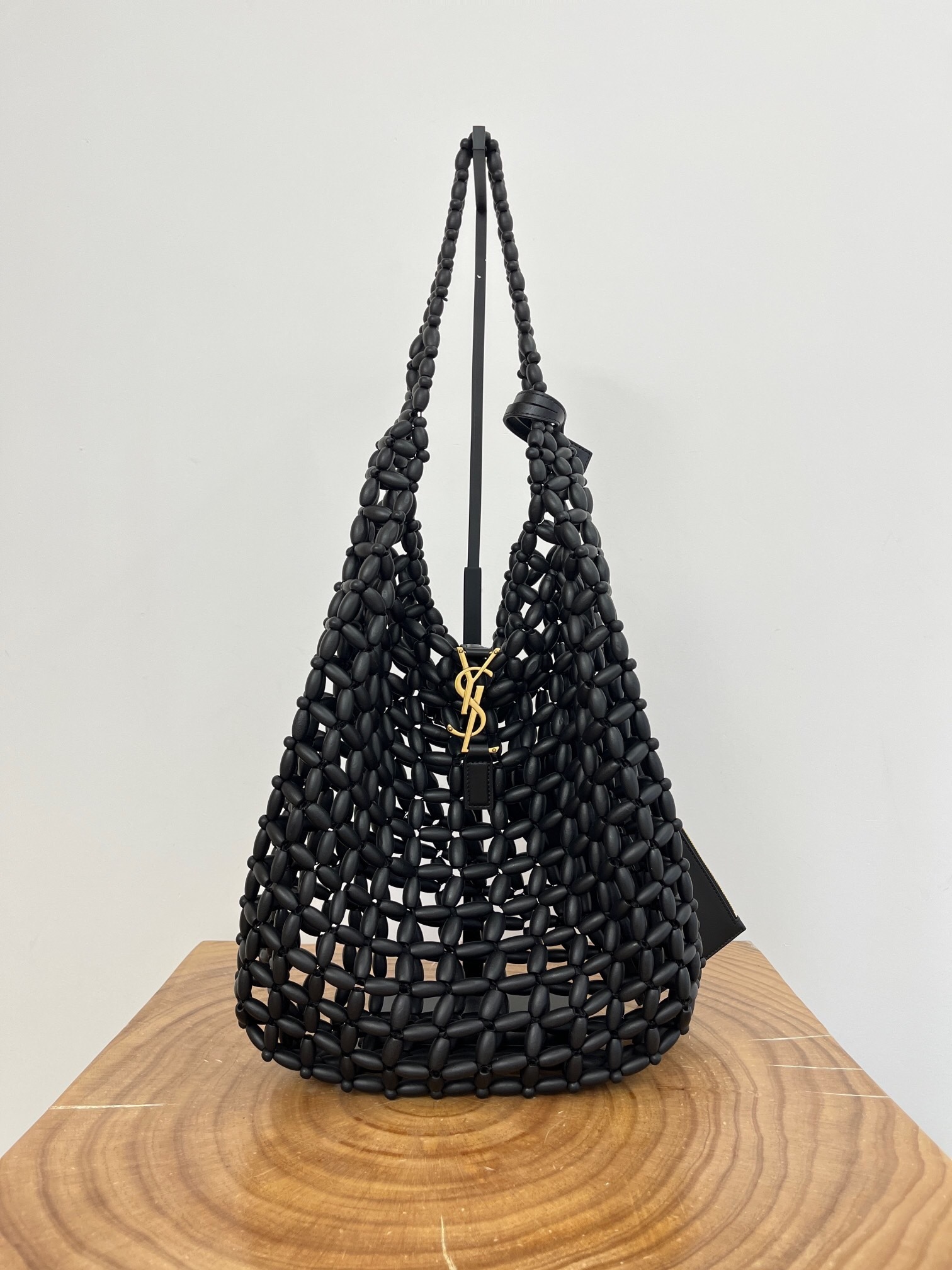 Saint Laurent Oxalis bag in black macrame
