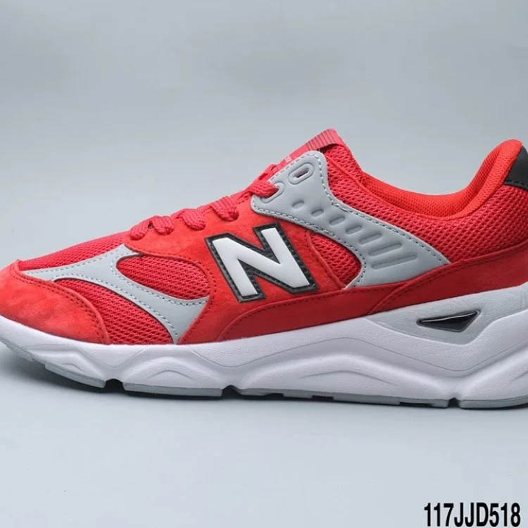 New Balance X-90 Re-Constructed sneaker in red and grey