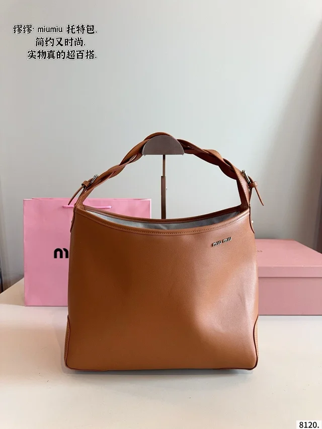 Miu Miu PU leather shoulder bag all colors