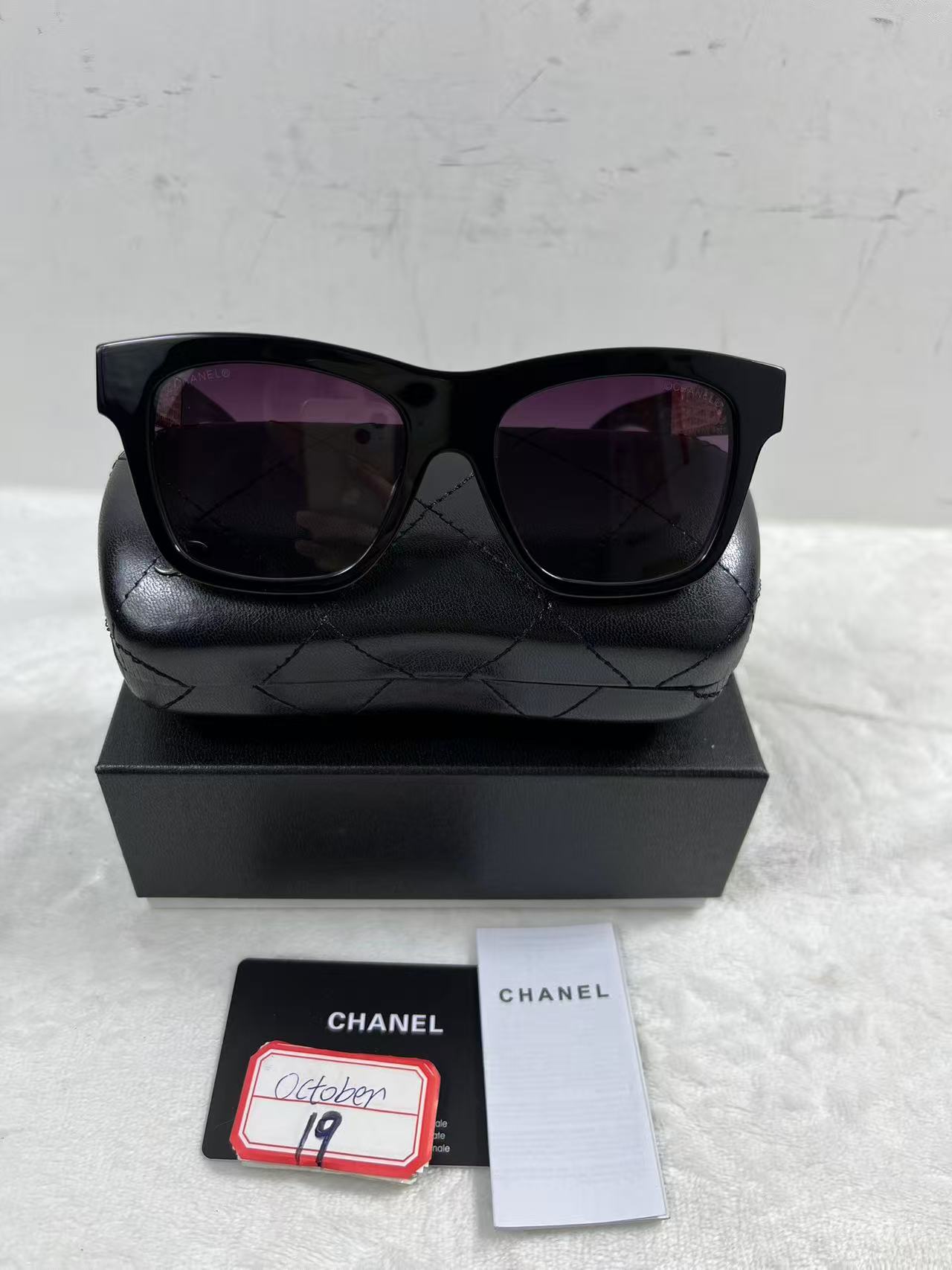 CHANEL CH5533 Polarised Square-Frame Acetate Sunglasses