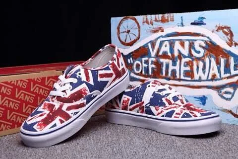 Vans Authentic shoes with a Union Jack pattern