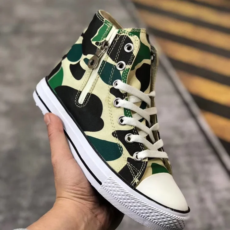 Converse Chuck Taylor All Star Camo Zip Up High Top Sneaker