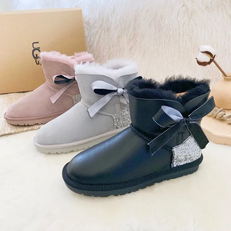 UGG Bailey Bow II boots with glitter and a sequin bow all colors