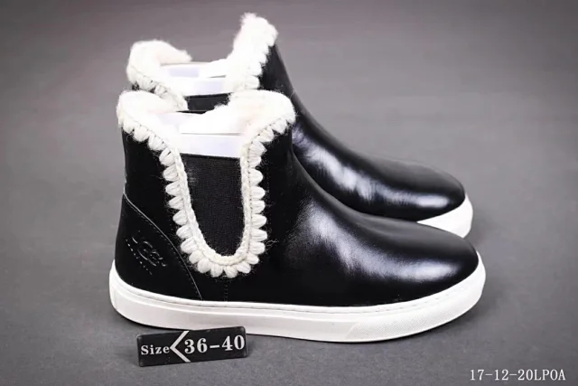 UGG Winston Leather High Top Sneakers with Shearling