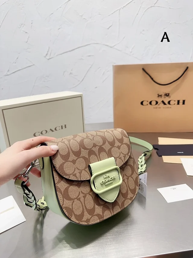 Coach Morgan Saddle Bag in Colorblock Signature Canvas