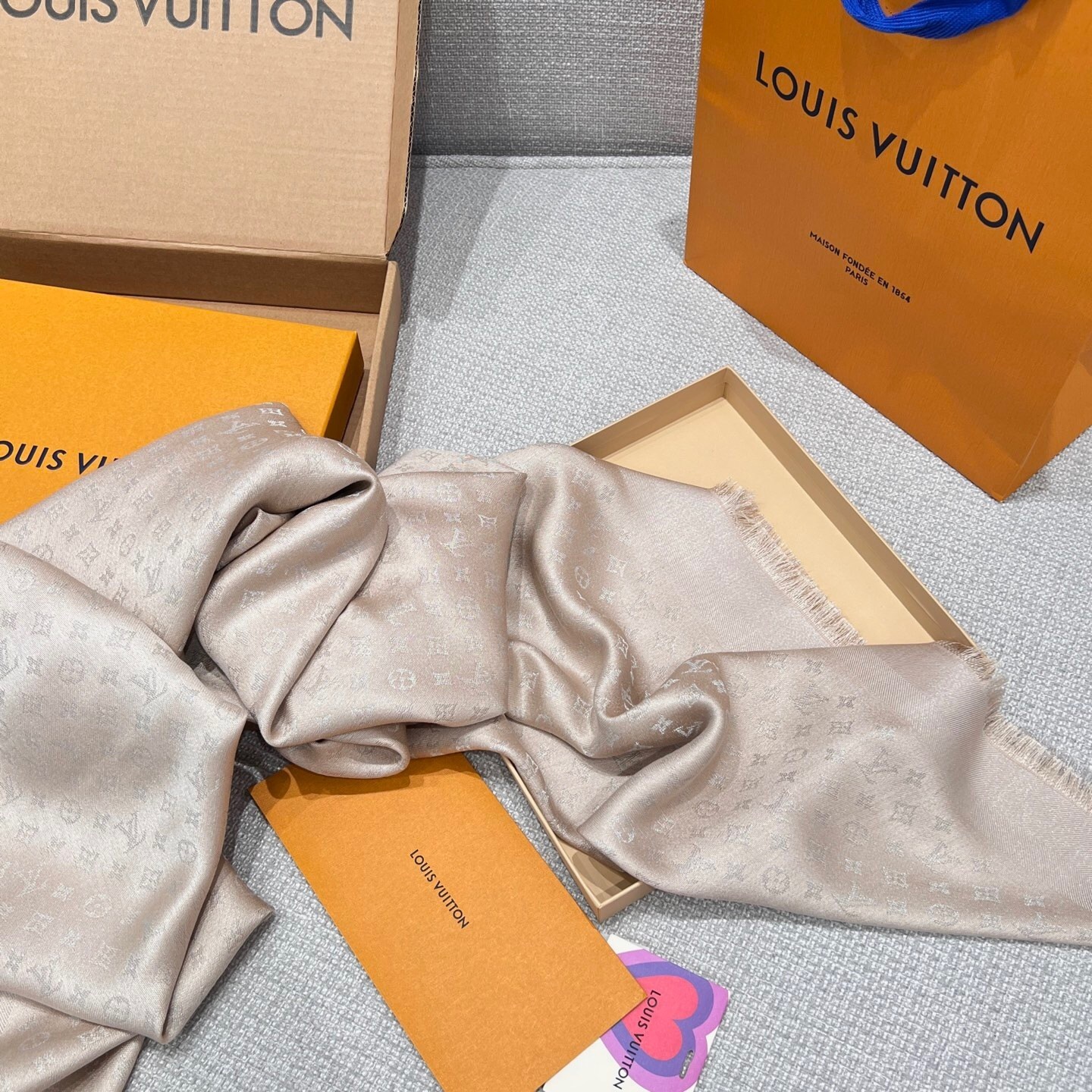 LV Monogram Golden Shawl