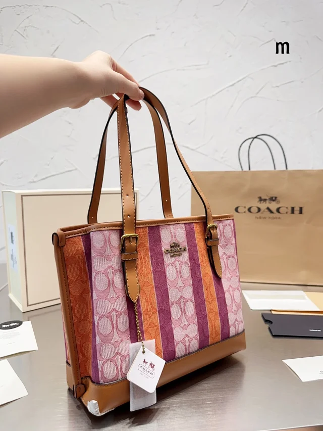 Coach Mollie Tote 25 in Signature Jacquard with Stripes