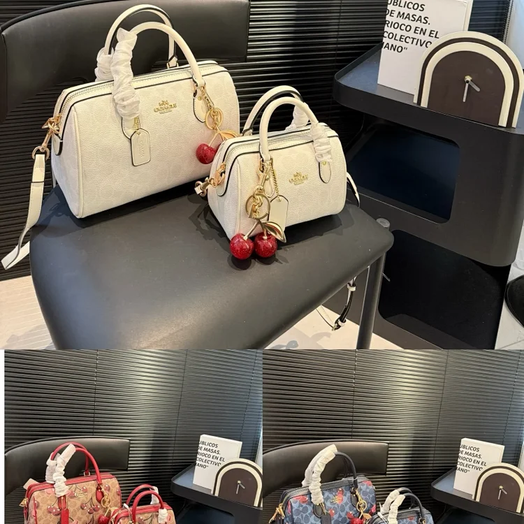Coach Rowan Satchel bag in a cherry print all colors
