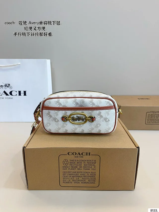 Coach Avery Shoulder Bag with Horse and Carriage Print all colors