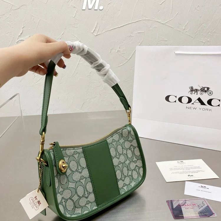 Coach Swinger 20 Signature Jacquard Baguette Bag all colors