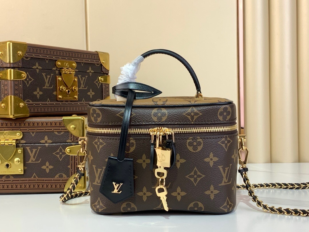 Vanity PM handbag in Monogram and Monogram Reverse coated canvas