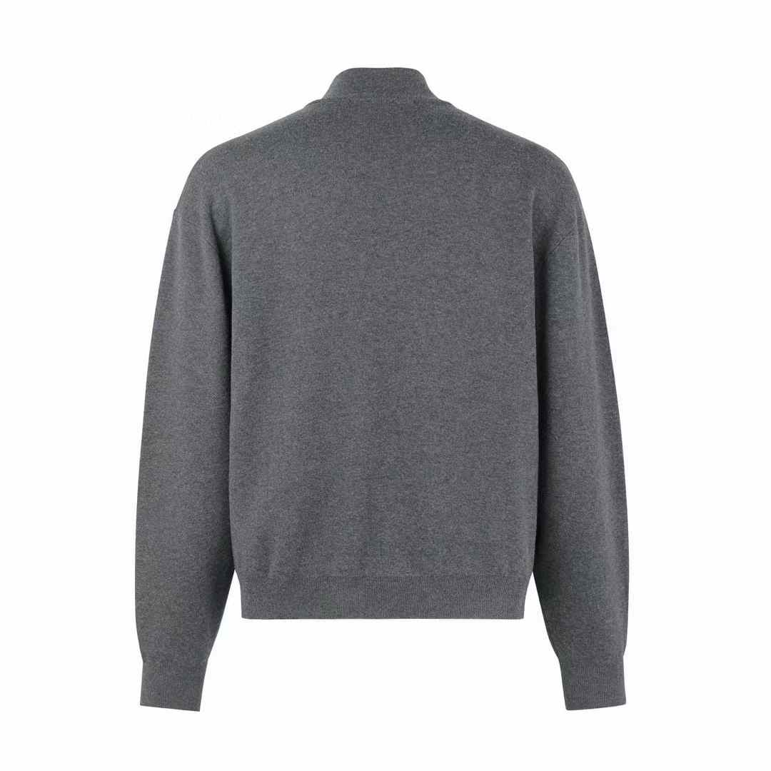 balenciaga Jack & Jones Plain Quarter zip Knit sweater in grey
