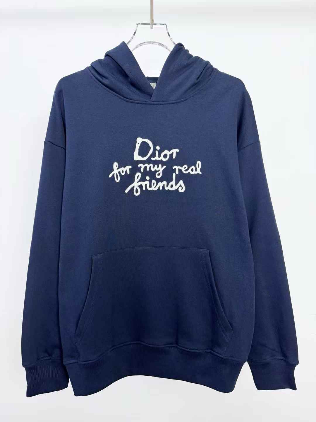 Christian Dior sweatshirt with "Dior for my real friends" text on the front