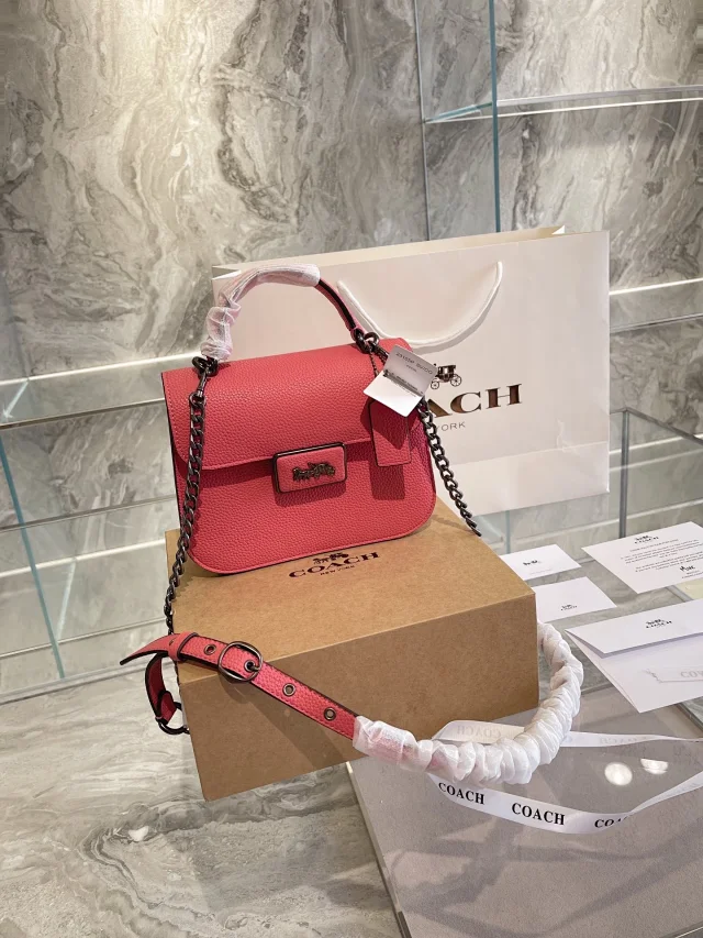 Coach Alie Top Handle bag in soft pebble leather