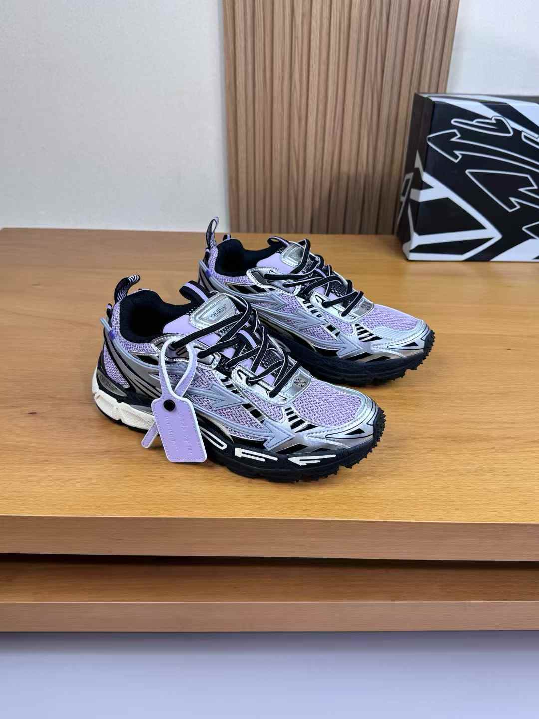 Off White Be Right Back sneakers in purple mesh