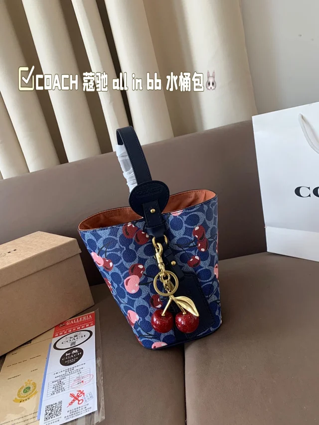 Coach tote bag with a cherry print