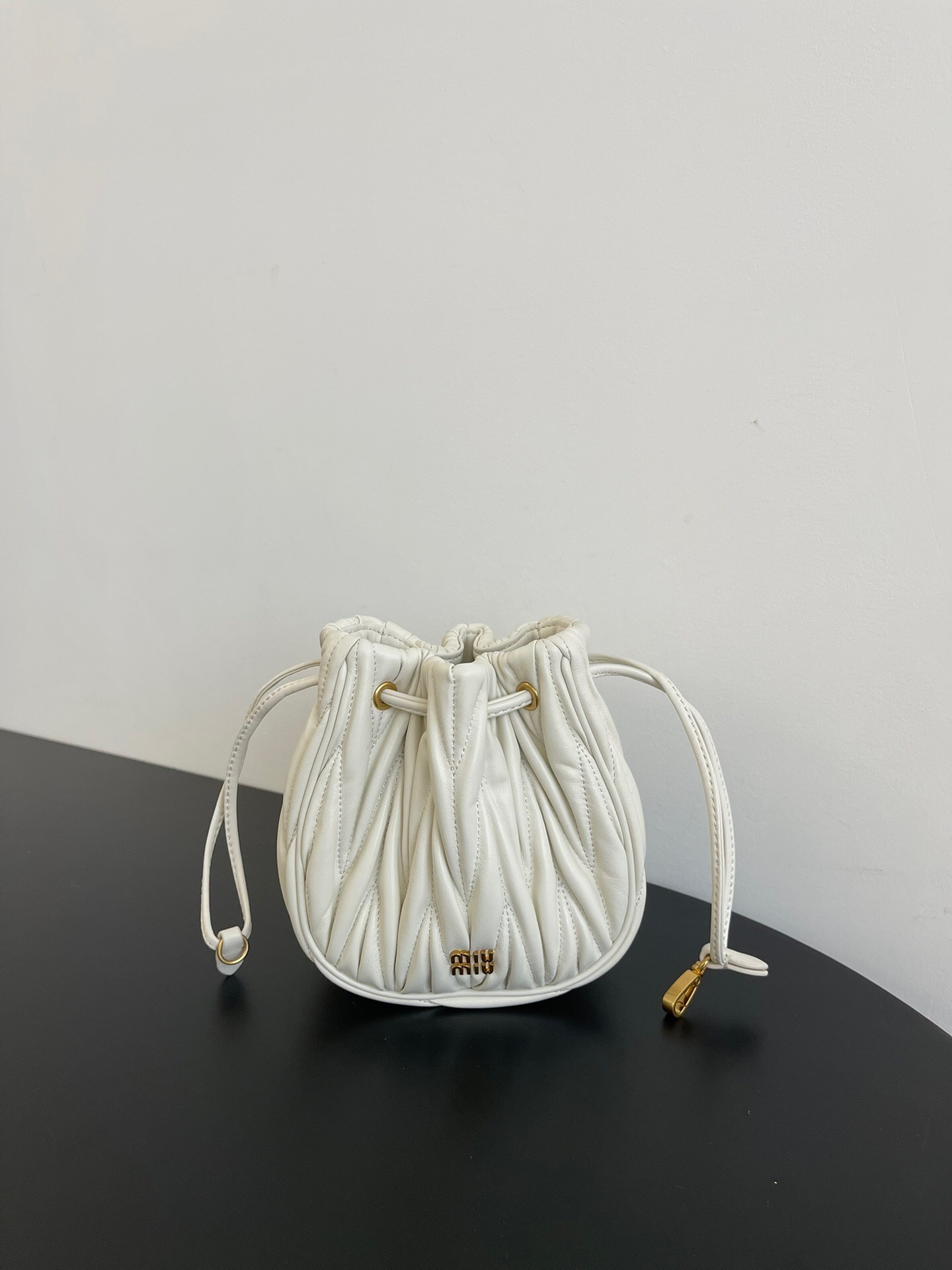 Miu Miu Matelassé nappa leather pouch