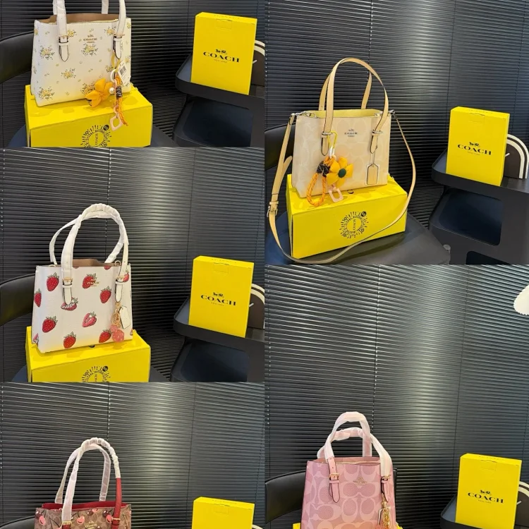 Coach Mollie Tote Bag 25 with Strawberry Print all colors