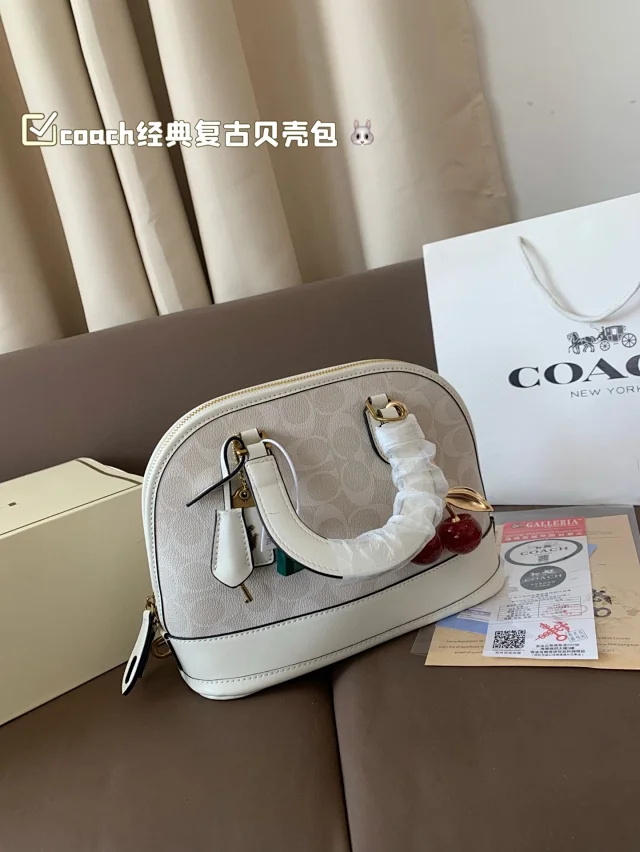 Coach Mini Sierra Satchel handbag in signature canvas