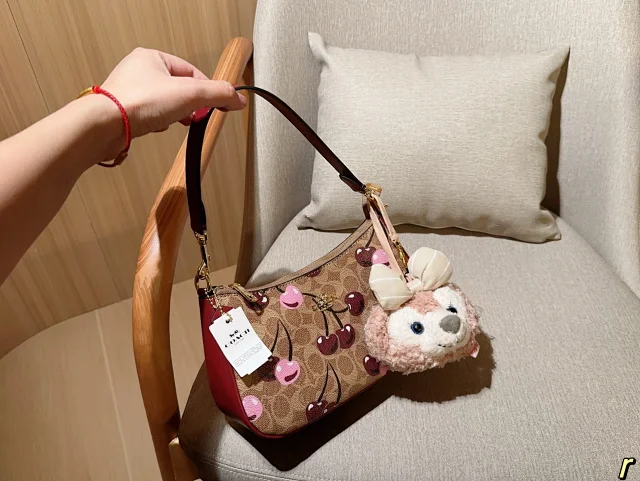 Coach Teri Shoulder Bag in Signature Canvas with Cherry Print