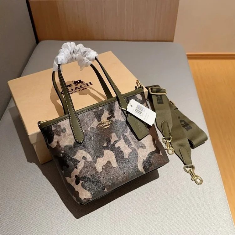 Coach City Mini Tote Bag in a camo print