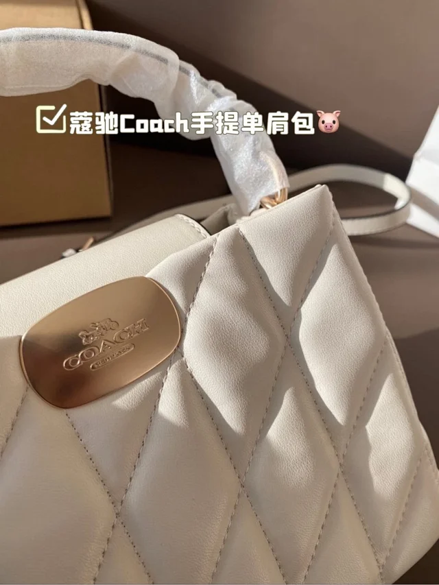 Coach Eliza Shoulder Bag with a zipper closure all color