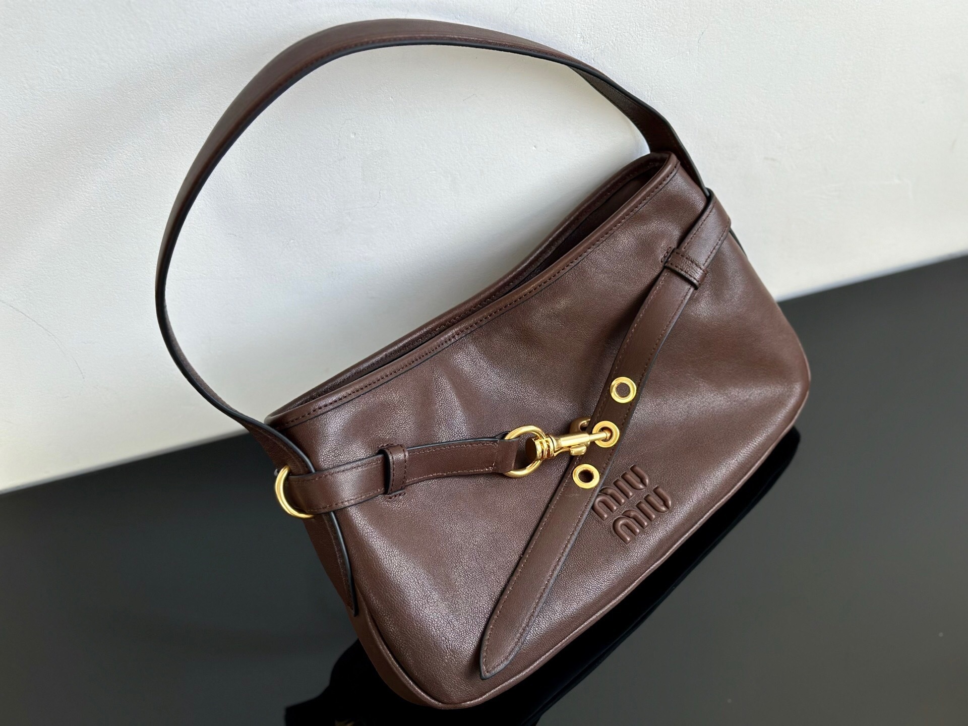 Miu Miu Aventure nappa leather bag