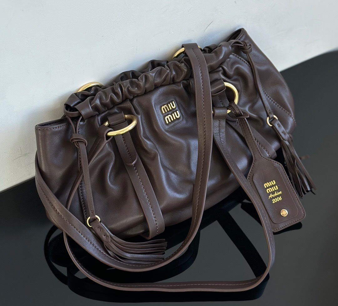 Miu Miu Joie nappa leather shoulder bag