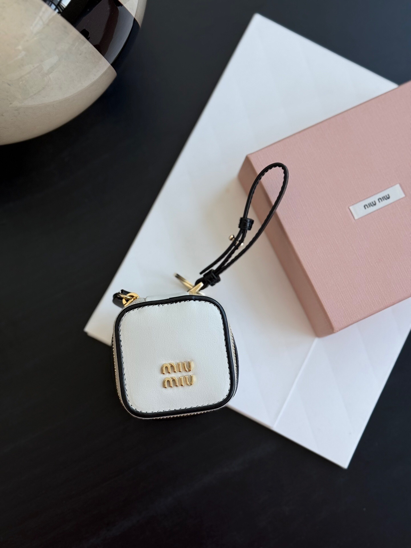 Miu Miu leather bag charm
