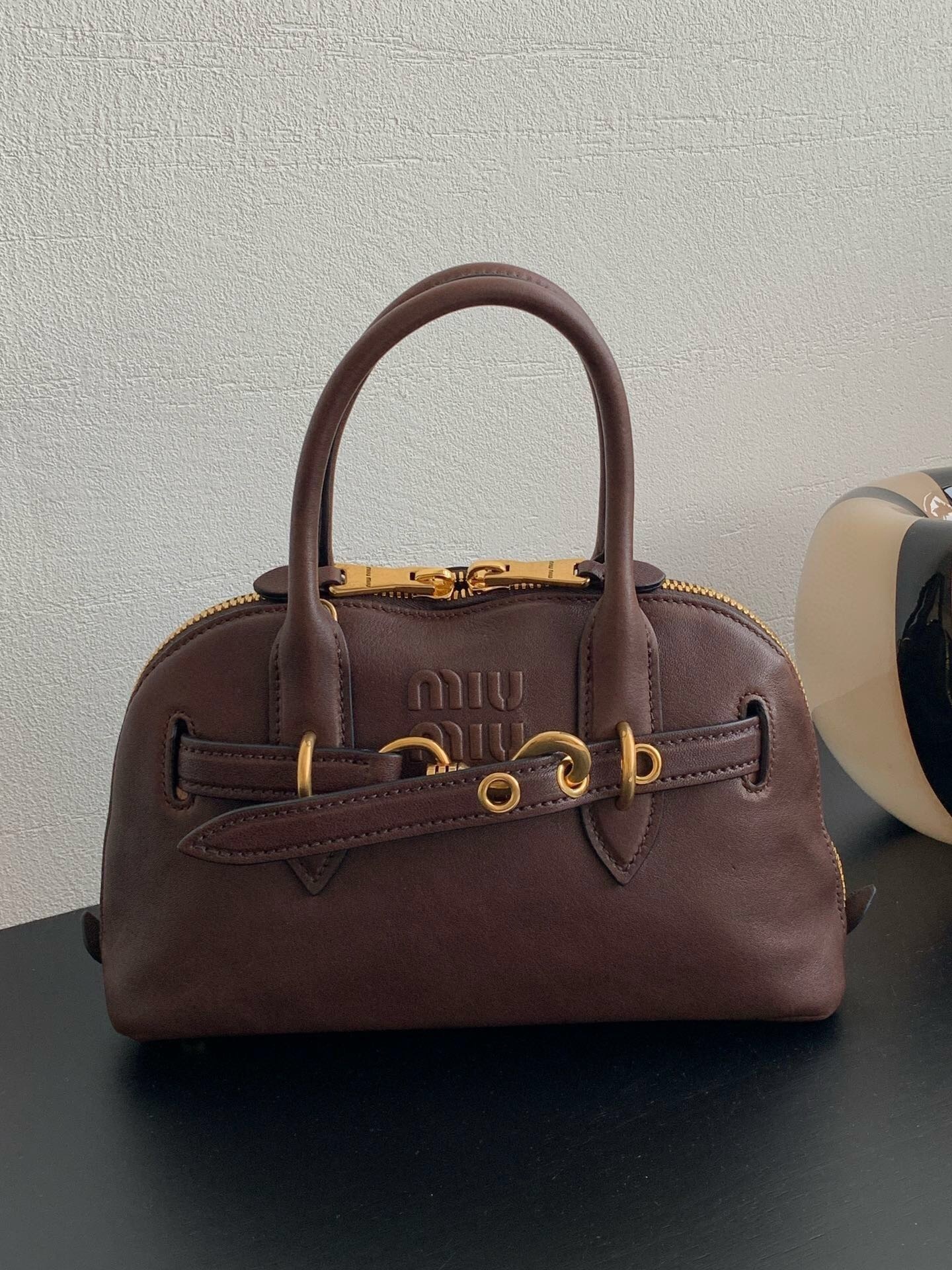 Miu Miu Aventure Nappa Leather Top-Handle Bag