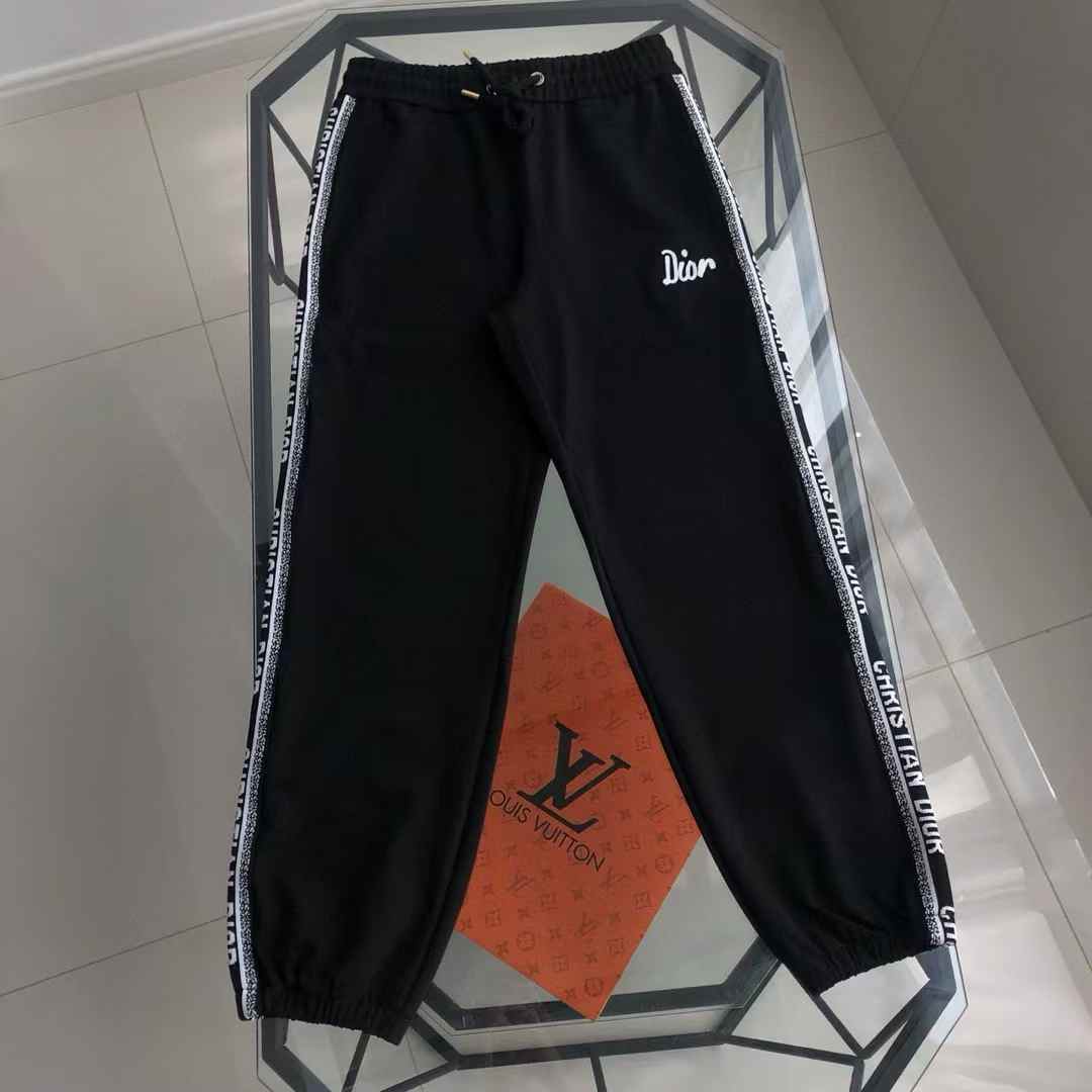 Dior sweatpants with a drawstring waistband black