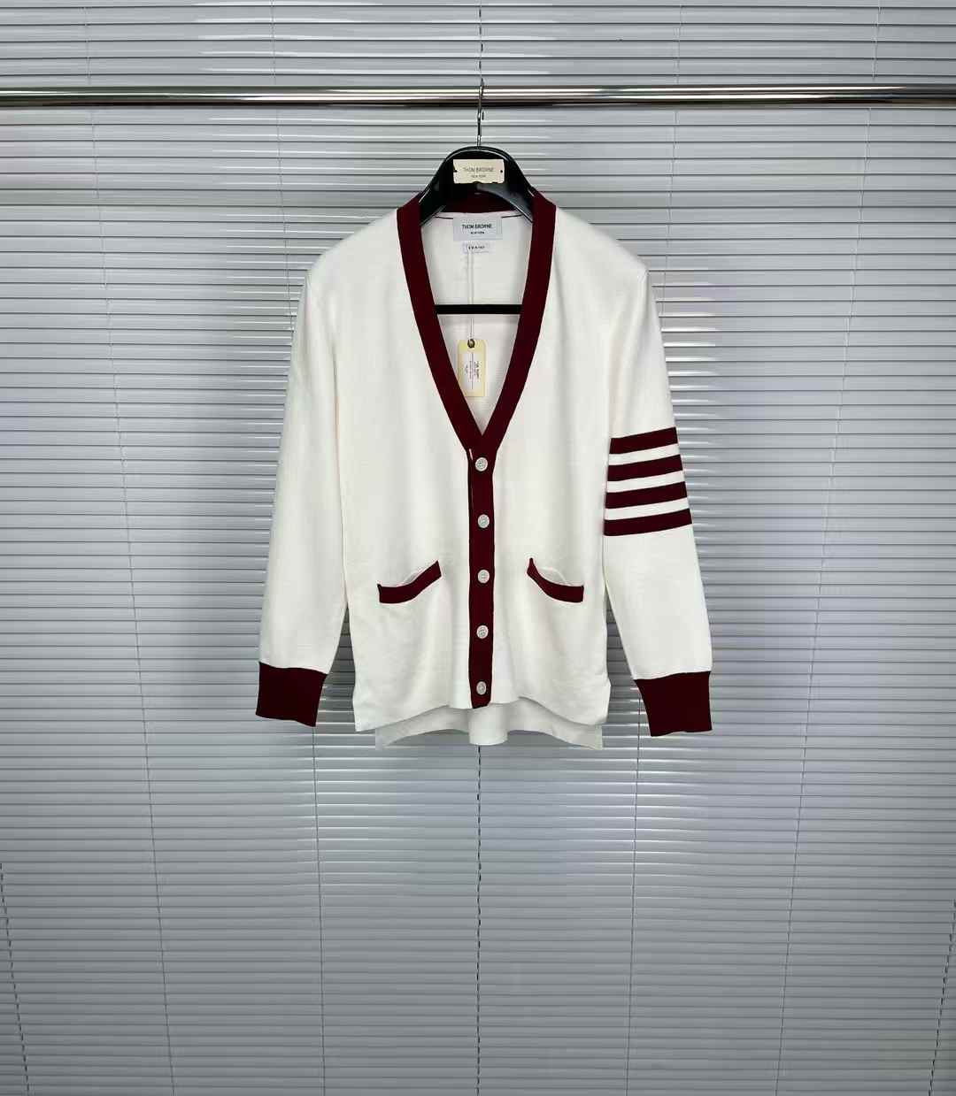 Thom Browne Milano Stitch 4-Bar Rugby Cardigan
