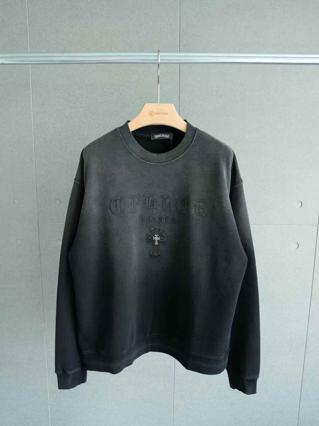 Chrome Hearts Multi Logo Script Long Sleeve T-shirt in black