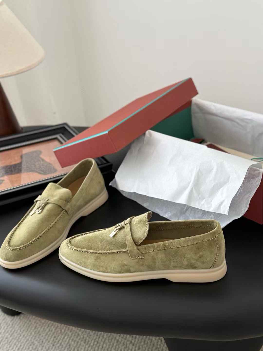 Loro Piana Summer Charms Walk loafers in suede