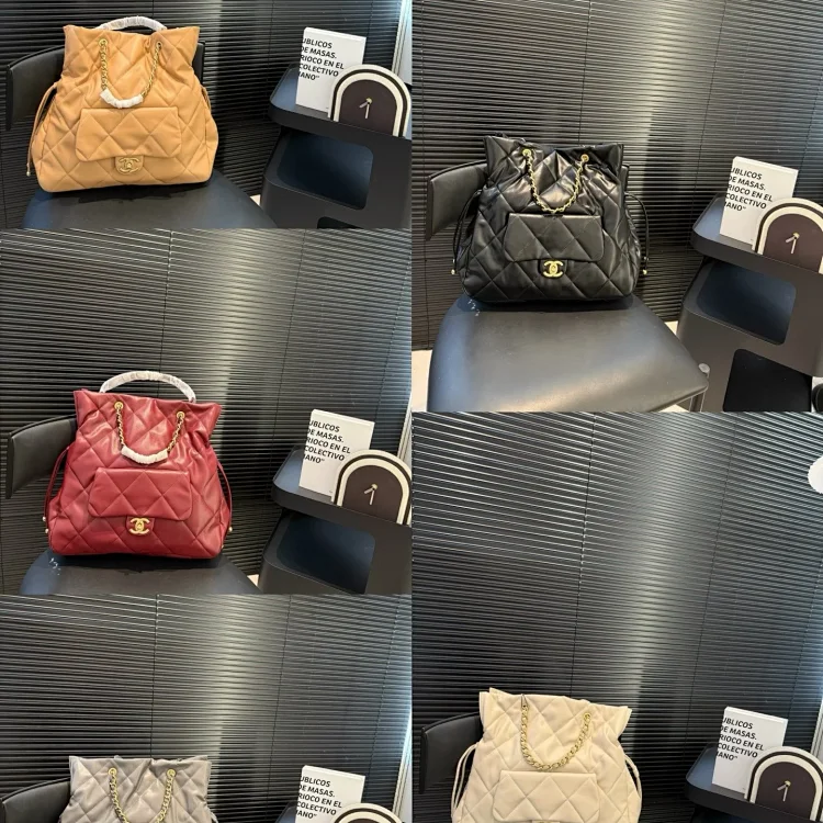 Chanel red quilted tote bag all colors