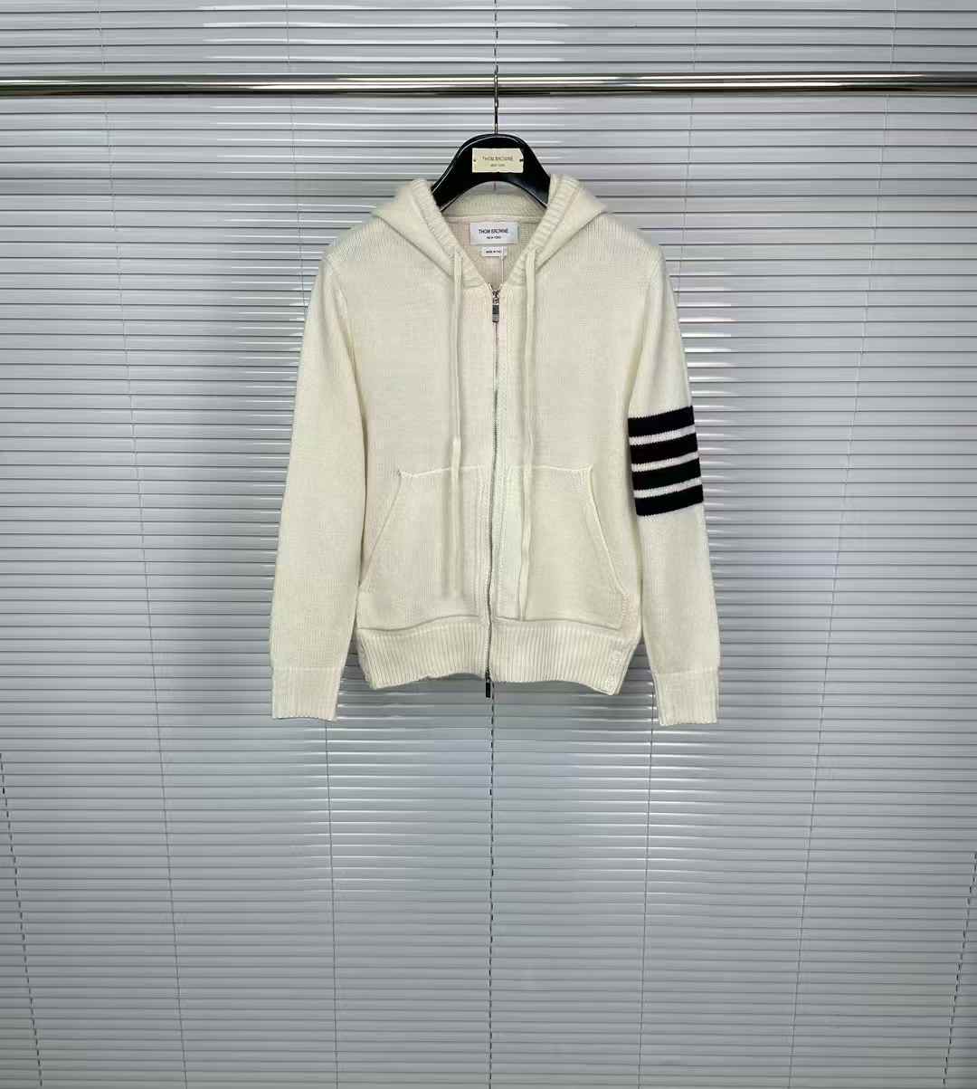Thom Browne 4-Bar zip-up hoodie