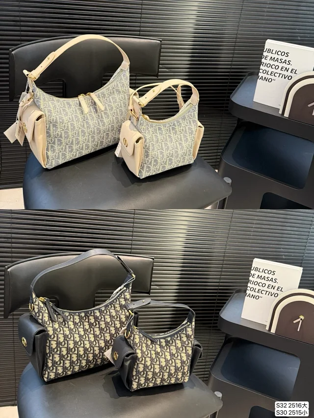 Dior D-Dream bag in blue Dior Oblique jacquard