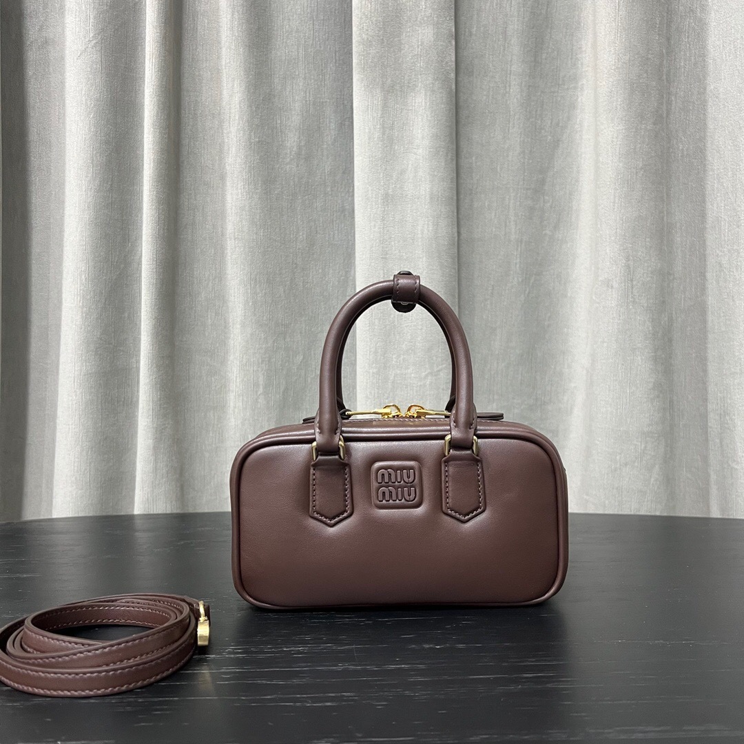 Miu Miu Arcadie leather bag in brown