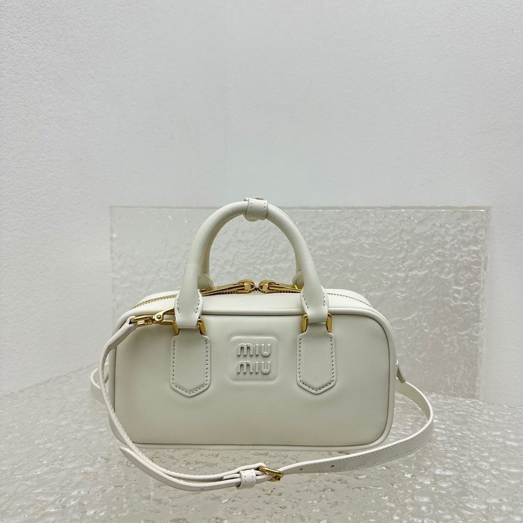 Miu Miu Arcadie leather bag in white