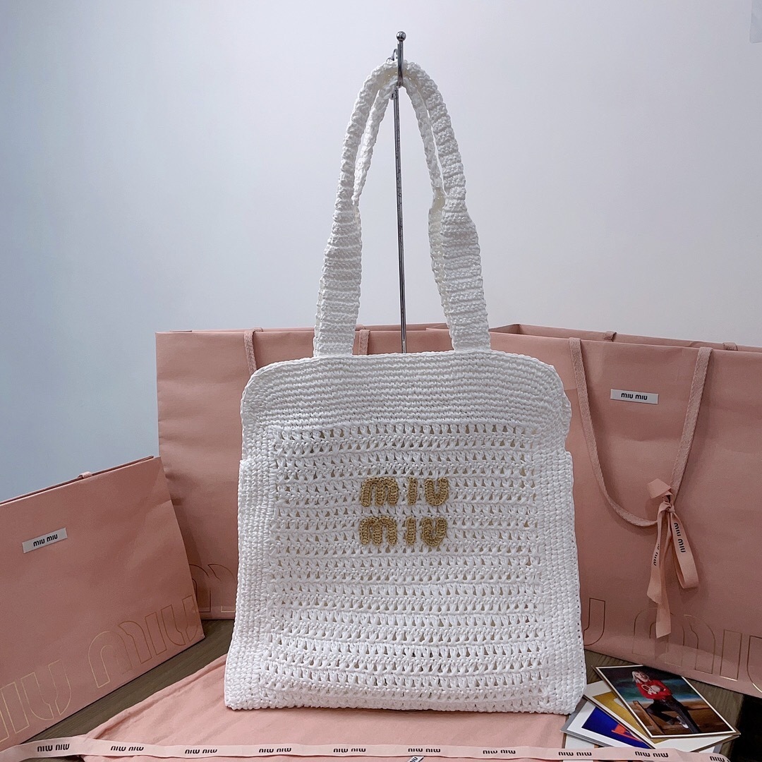 Miu Miu crochet tote bag