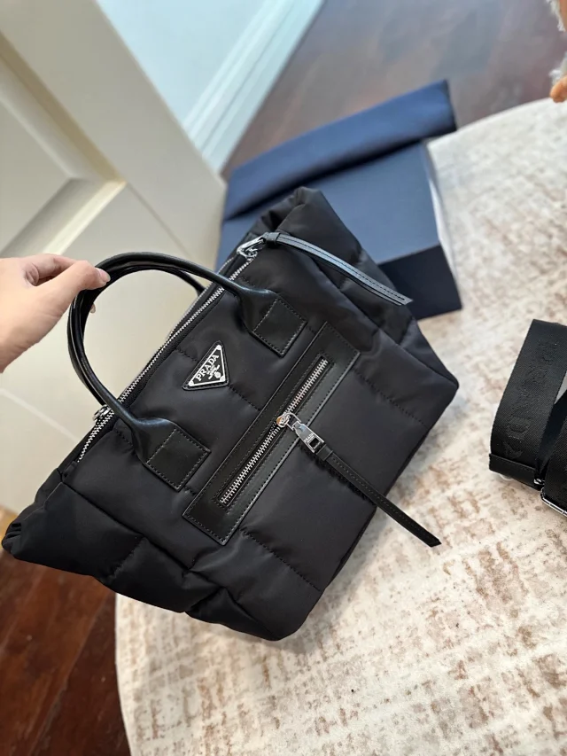 Prada Re-Nylon and Saffiano leather shoulder bag