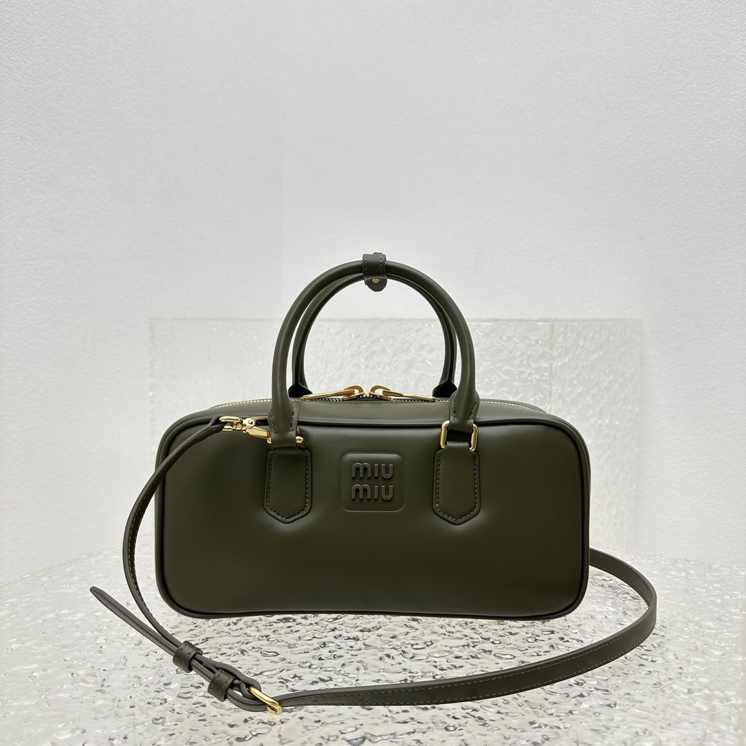 Miu Miu Arcadie leather bag in green