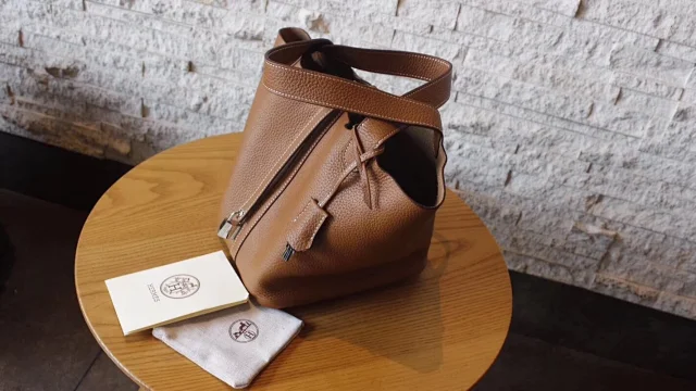 Hermes Picotin Lock bag gold Clemence leather palladium hardware