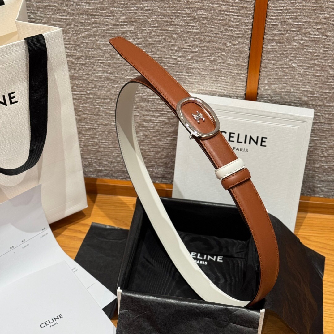 Celine Small 18MM Triomphe Belt Taurillon Leather