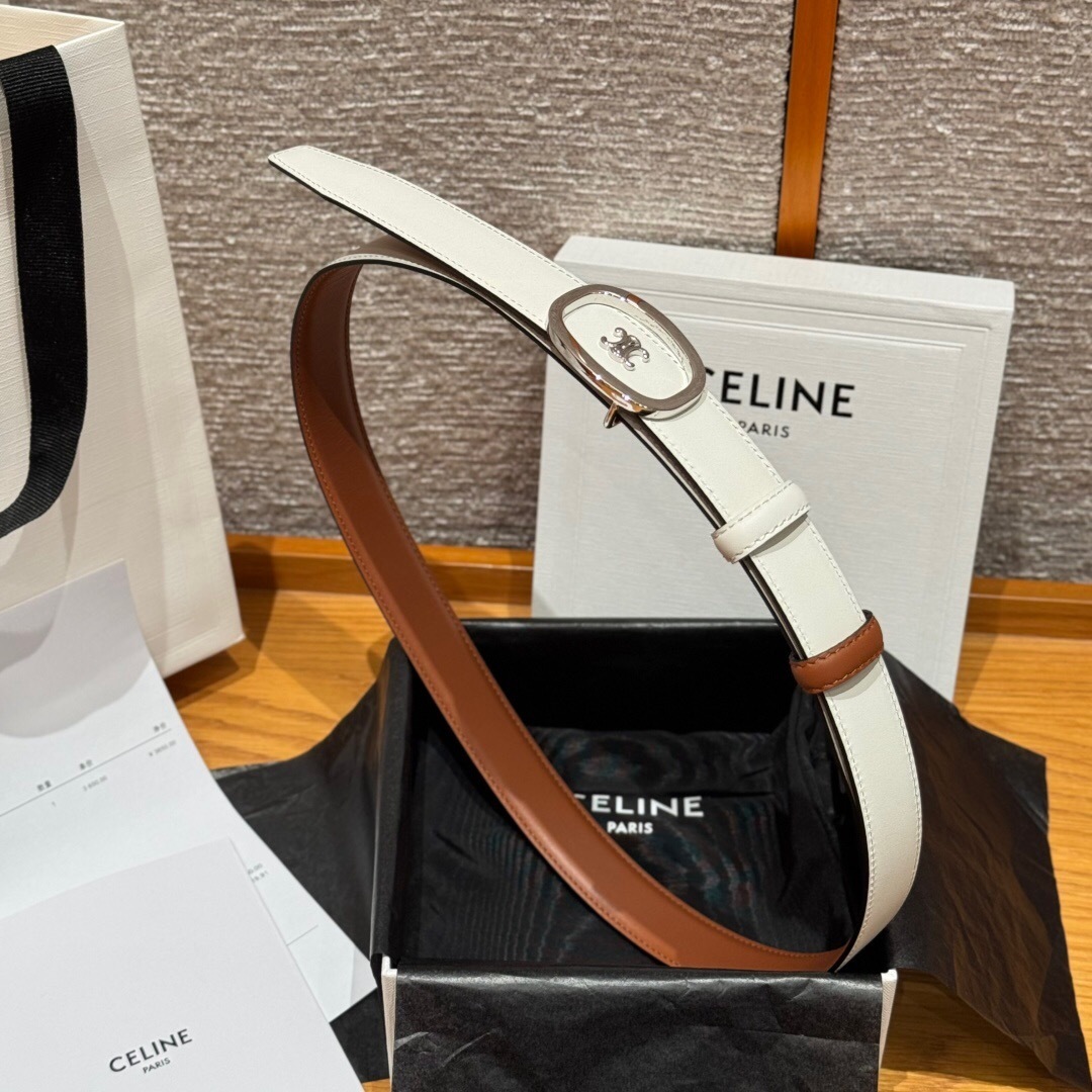 Celine Small 18MM Triomphe Belt Taurillon Leather