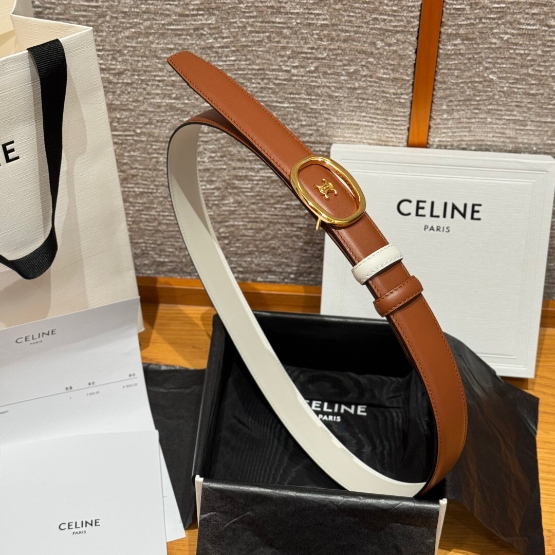 Celine Medium Triomphe belt Taurillon leather
