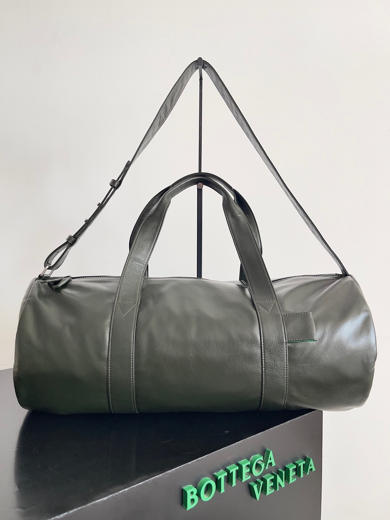 Bottega Veneta leather travel duffle bag